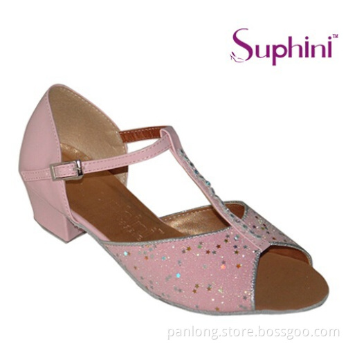 Suphini Pink Latin Dance Shoes for Girls Dance